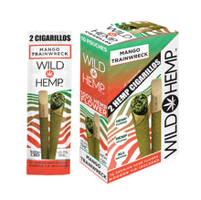 Load image into Gallery viewer, Mango Trainwreck CBD Cigarillo Pack & Display Box (Hemp Cigars which is a Pre Rolled Blunt made of hemp)