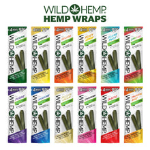 Load image into Gallery viewer, Hemp wraps lineup showing multiple flavor pouches