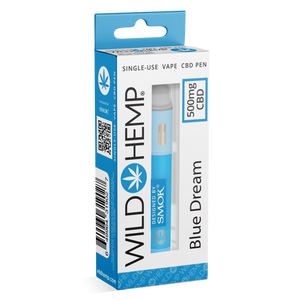 Blue Dream Disposable CBD Vape Pen. Luna by Wild Hemp and Smok.