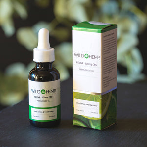 Revive Broad Spectrum Hemp oil flavored Lime, Lemon, and Vanilla by Wild Hemp 500mg of CBD