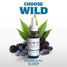 Load image into Gallery viewer, Sleep CBD tincture flavored blackberry and blueberry by Wild Hemp 1000mg of CBD