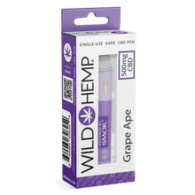 Load image into Gallery viewer, Grape Ape Disposable CBD Vape Pen. Luna by Wild Hemp and Smok.