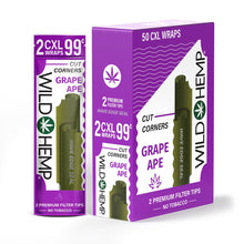 Load image into Gallery viewer, Grape Ape wild hemp blunt wrap with cut corners 