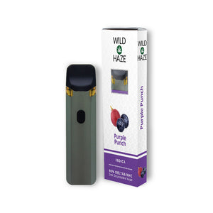 Purple Punch Strain Delta 8 THC and HHC rechargeable disposable vape pen