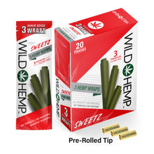 Load image into Gallery viewer, Sweetz Flavor Wild Hemp Blunt Wraps with filter tips