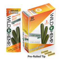 Load image into Gallery viewer, Tropical buzz Flavor Wild Hemp Blunt Wraps with filter tips