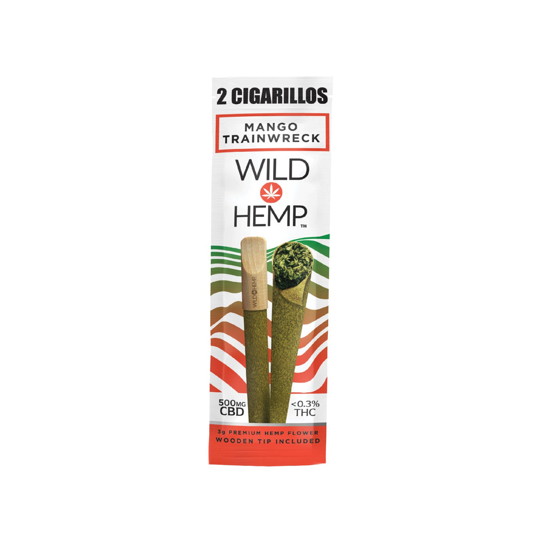 Mango Trainwreck CBD Cigarillo Pack (Hemp Cigars which is a Pre Rolled Blunt made of hemp)