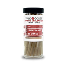Load image into Gallery viewer, Wild Cones 50 Count Jar 1 1/4 Size Unbleached Paper