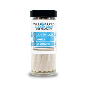 Wild Cones 50 Count Jar Dog Walker Size White Paper