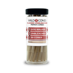 Wild Cones 50 Count Jar Dog Walker Size Unbleached Paper